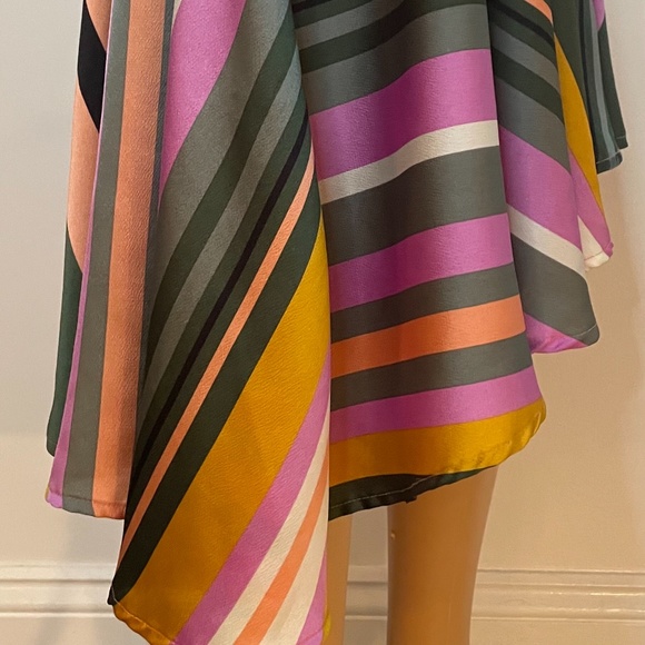 Midi ruffled striped spaghetti strap sheath flare! - Picture 12 of 12